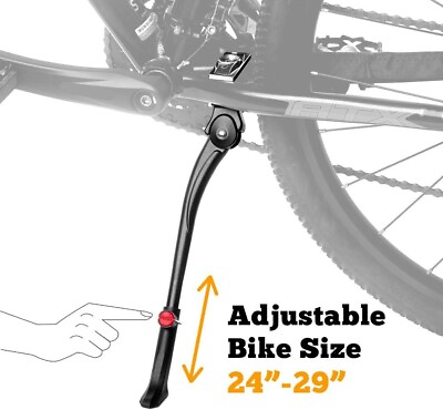 #ad Bike Kickstand Adjustable Center Mount Aluminum Alloy Bicycle for 24 to 29 inch $15.99