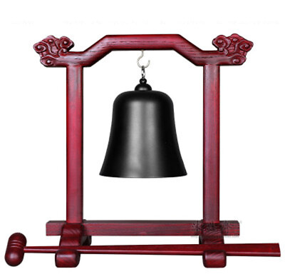 #ad Buddha with mahogany emperor#x27;s bell stand 台湾帝钟套装 $152.10