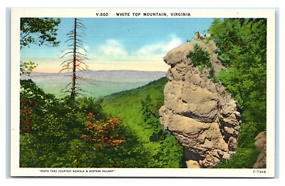 #ad Postcard White Top Mountain Virginia W45 $1.99