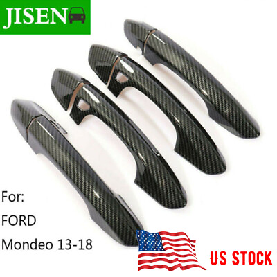 #ad #ad Carbon Fiber Door Handle Cover Smart For 2015 20 Ford Edge 2013 21 Fusion Mondeo $21.99