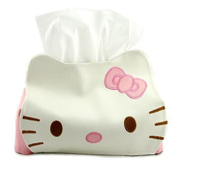 #ad #ad Cute Hello Kitty Tissue Cover Napkin Paper Box Case Holder Car Bedroom Decor $6.58