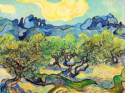 #ad #ad Landscape with olive Trees by Vincent Van Gogh art painting print $17.99
