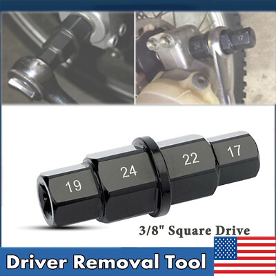 Motorcycle Front Rear Wheel Axle Hex Spindle Driver Removal Tool 17 19 22 24mm $8.99