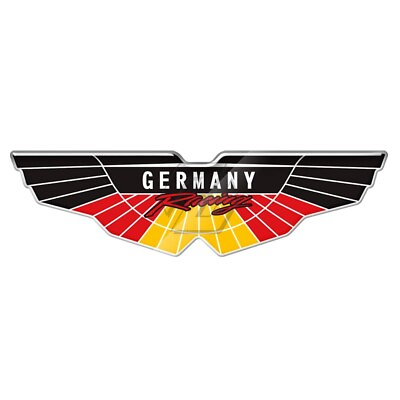German Racing Sticker Emblem Badge Germany Flag for Car Bike Truck Helmet $8.99