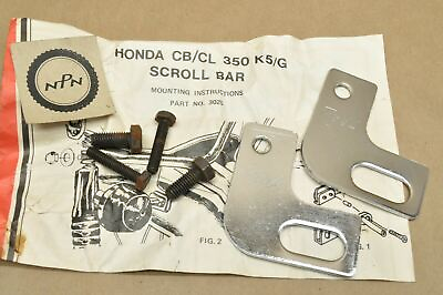 #ad Honda Mount Kit CB350 CL350 K5 Triple A Scroll Bar Hardware Bracket Kit NOS Vtg $19.99