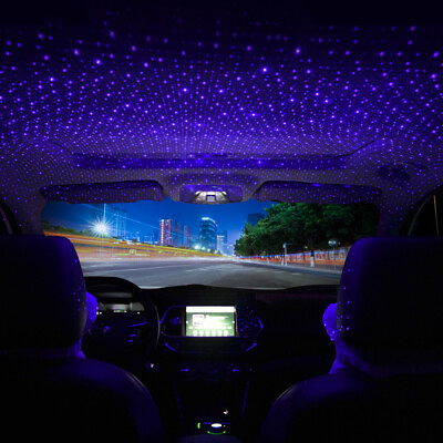 #ad Car Accessories Interior USB Atmosphere Star Sky Lamp Ambient Star Night Light $12.81