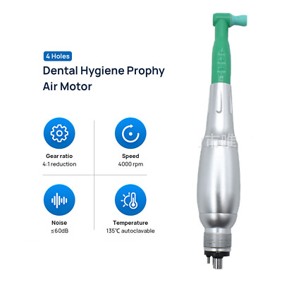 Premium Plus Dental Hygiene Prophy Handpiece Air Motor 4 Holes amp; 4:1 Nose Cone $65.99