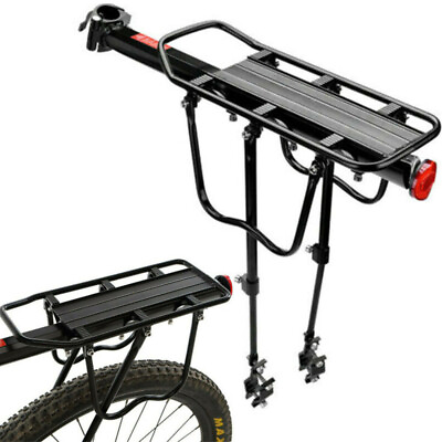 110lb Rear Bike Rack Bicycle Cargo Rack Pannier Luggage Carrier Holder Seat Fram $24.81