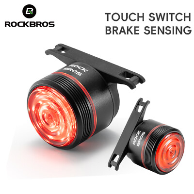 #ad #ad ROCKBROS Bike Smart Tail lights Brake Sensing Rear Light Touch Switch Waterproof $20.98