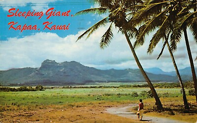 #ad Sleeping Giant Mountain Kapaa Kauai HI Hawaii 1970s Volcano Vtg Postcard Q5 $3.85