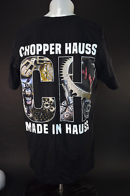 #ad Chopper Haus Black T Shirt Motorcycles Choppers Harley Men#x27;s Size Medium $11.98