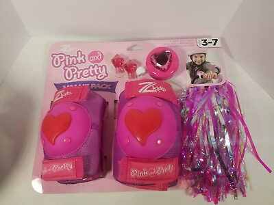 #ad Zkids Pink And Pretty Elbow Pads amp; Bike Accessories For Girls Ages 3 7 New $14.95