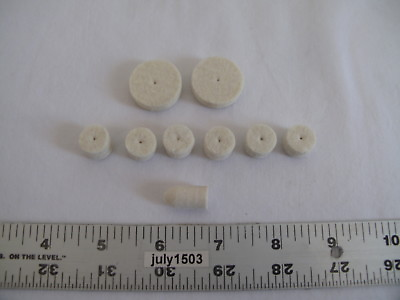 #ad 9 NEW Felt Accessories for Dremel 2 Large amp; 6 Small Wheels 1 Tip BB $8.90