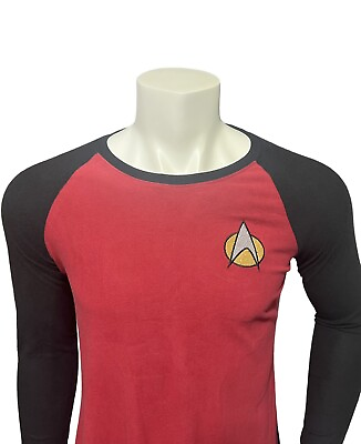 Star Trek Women Raglan Pajama Sleep Shirt Nightgown Size Adult Small Long Sleeve $18.98