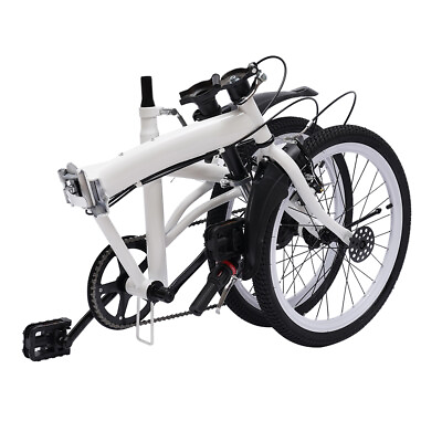 #ad 20quot; Adult Folding Bike Carbon Steel 7 speed Lightweight Dual V Brakes Bicycle US $175.75