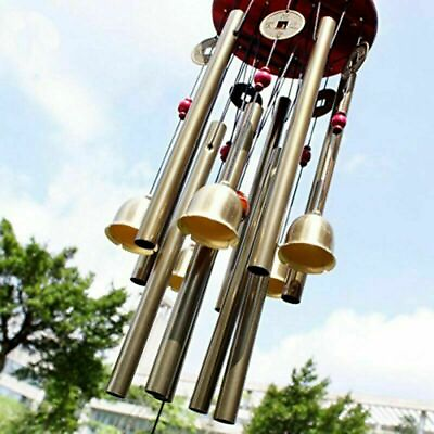 #ad USA Large Wind Chimes 4 Tube 5 Bells Copper Church Bell Outdoor Garden Decor $10.79