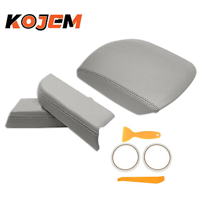 #ad For Honda Pilot 2009 2015 2X Door Panel 1X Console Lid Armrest Cover Gray $16.99