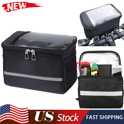 #ad Waterproof Bicycle Front Handlebar Bag Bike Cycling Storage Pouch Trunk Pannier $7.89