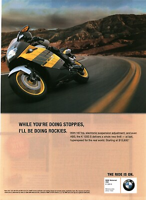#ad 2006 PRINT AD BMW MOTORCYCLE AD BMW K 1200 S BIKE BMW MOTORCYLE AD $9.77