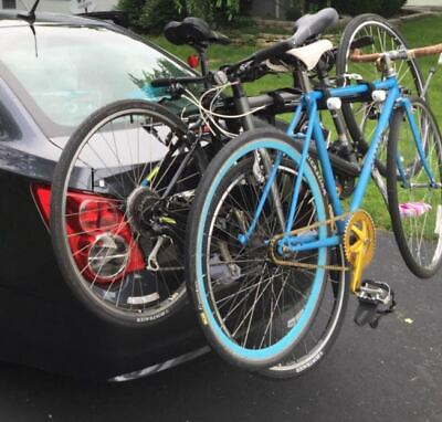 #ad Bike Trunk Rack 2 Bikes Rear Hitch Speed Bicycle Trailing Cycling Sport Camping $76.97