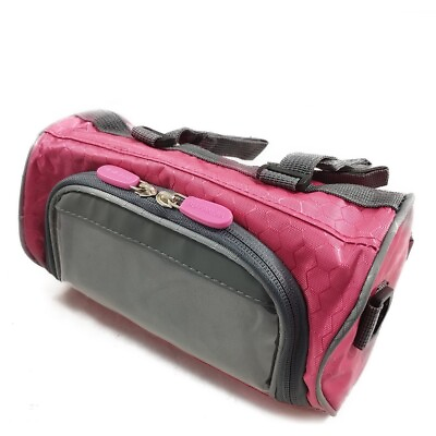 #ad Bike Handlebar Bicycle Pannier Bag Portable Shoulder Strap Waterproof Pink $12.99