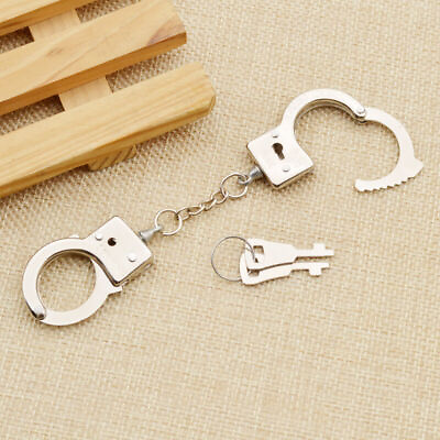 #ad 100x Metal Simulation Handcuff With Key For Small Mini Miniature DIY Accessories $123.49
