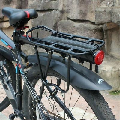 110 lbs Load Cycle Bike Rear Rack Adjustable Alloy Carrier Seat Support Bracket $29.95