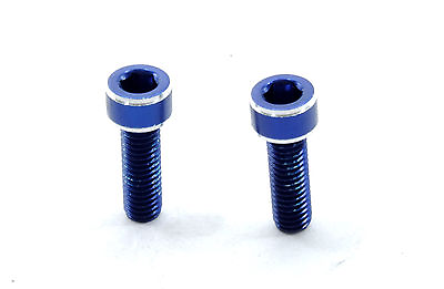 2 Bicycle Water Bottle Cage Bolts Blue 7075 T6 $4.80