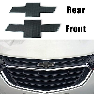 #ad #ad 2pcs Front amp; Rear Blackout Bowtie Emblem Overlay Fit for Equinox 2018 2021 Model $15.99