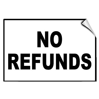 #ad No Refunds Business Store Policy LABEL DECAL STICKER $9.99