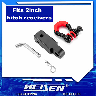 #ad WEISEN 2quot; Receiver Hitch 3 4quot; D ring Shackle Tow Mount for Recovery amp;Towing $24.99
