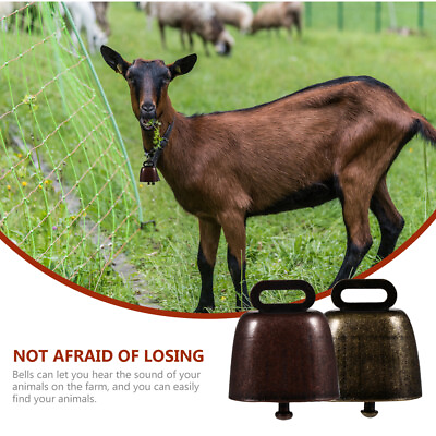 #ad Metal Cow Bells for Farm Animals Super Loud Grazing Bell Accessories $9.85