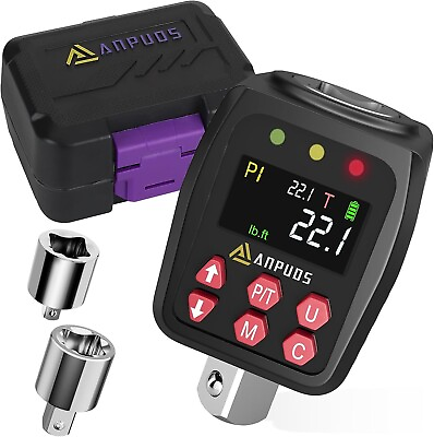 #ad 1 2quot; Digital Torque Wrench Tester Meter 3 8#x27;#x27; amp; 1 4#x27;#x27; Adapters for Bike Car $44.89