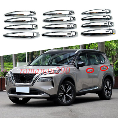 Fit For Nissan Rogue 2021 2022 ABS Chrome Side Outer Door Handle Cover Trim 8pcs $26.59