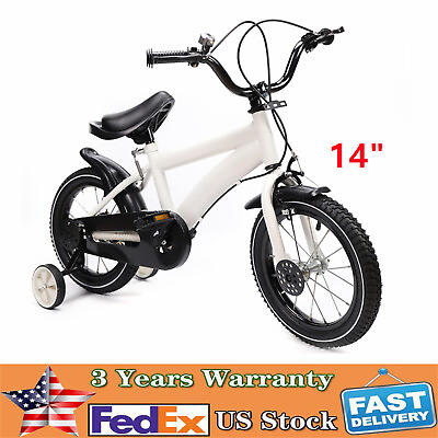#ad #ad 14quot; White Bike Boys amp; Girls Bicycle with Training Wheels For 3 4 5 6 Years Old $84.78