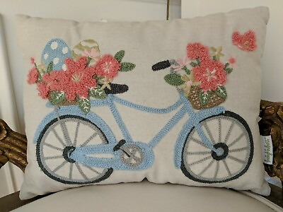 Loving Kindness Rectangular Home Decor Crochet Embrodery Bike bed sofa Pillow $20.00