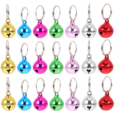 #ad 24 Pcs Pet Bell Accessories Metal Collar Charm Pendants Cat Bells Loud $6.64