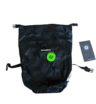 #ad Bike Pannier Waterproof 27L Large Capacity Bicycle Rear Rack Bag Storage Black $54.66