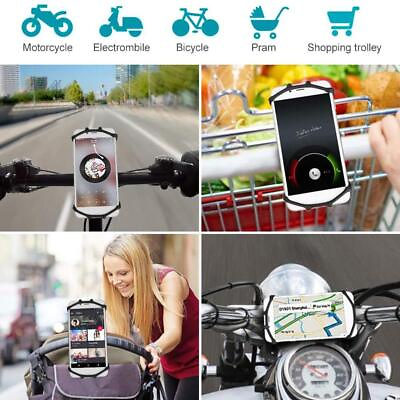 #ad Bicycle Bike Mobile Phone Holder Silicone Riding Shockproof Bracket UK T9F8 $4.54