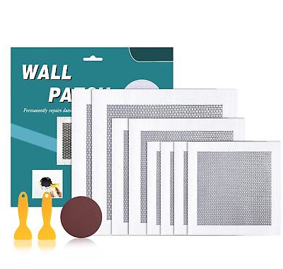 #ad Wall Patch Repair Kit Dry Wall Hole Repair Patch for Ceilings 4 6 8 Inch 8 Pack $9.99