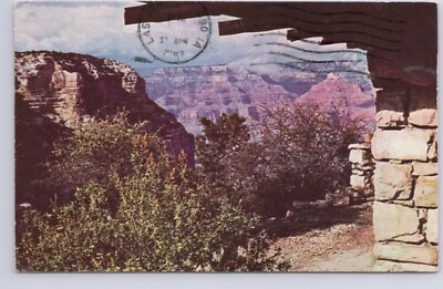 #ad Lookout Roof Grand Canyon National Park Arizona Vintage 1987 Chrome Postcard $2.99
