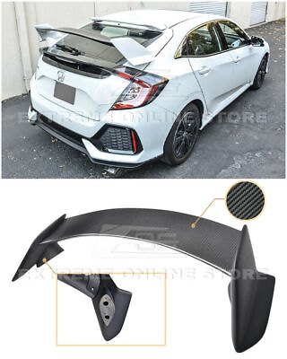 #ad #ad EOS Carbon Fiber Type R Style Rear Spoiler Wing Roof Civic Hatchback 5DR 17 21 $249.98