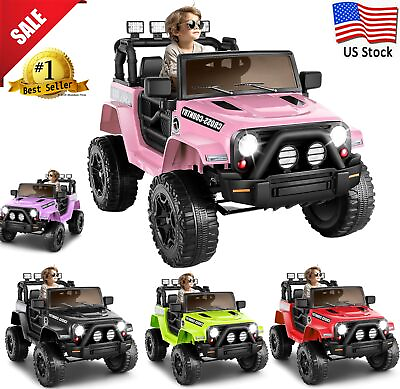 Ride On Car Jeep 12V Kids Electric with Remote Control 3 Speeds LED Lights NEW $163.99