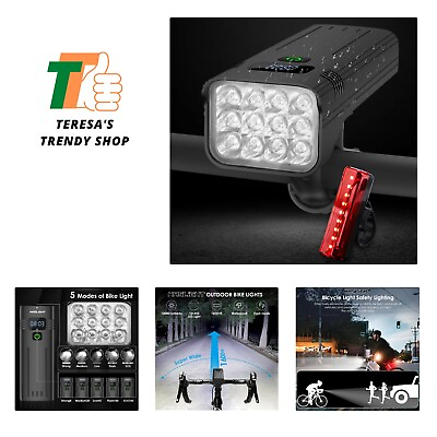#ad Bike LightsBike Light for Night Riding10000Lumen LED Bike HeadlightRecharg... $82.99