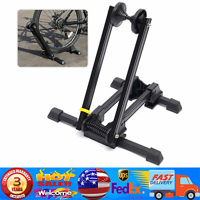 #ad Folding Bike Floor Stand Alloy Bicycle Storage Stand Bike Floor Parking RackOpen $27.42
