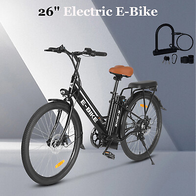 #ad 26quot; 500W 36V Electric Bike City Bicycle for Adults Commuter Ebike 40Mi 20MPh $469.99