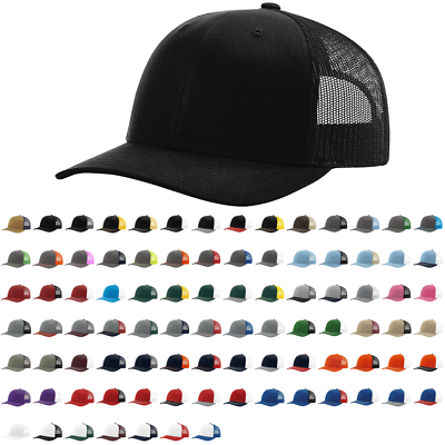 #ad Richardson 112 Trucker Hat Snapback Adjustable Cap One Size Fits Most All Colors $13.70