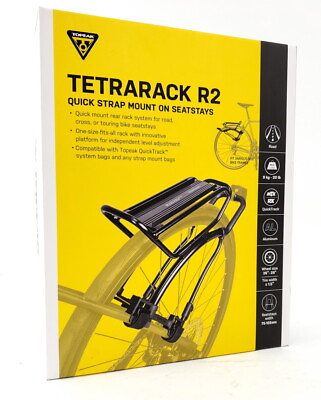 Topeak TetraRack R2 Rear Rack Gravel Road Seatstay Strap Mount QuickTrack Comp. $86.83