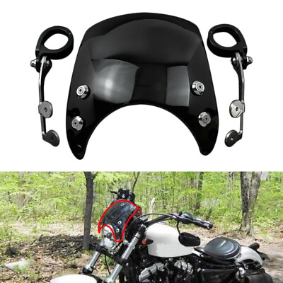 #ad Black Windshield Windscreen for Harley for Sportster XL883 XL1200 2004 2019 GT $52.99