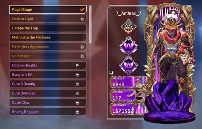#ad #ad Apex Account With 5 Heirloom And 300 Legendary Skins triple masters $350.00